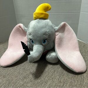 Disney Store Dumbo with Feather Plush 16in Parks Soft Baby Velour NWT